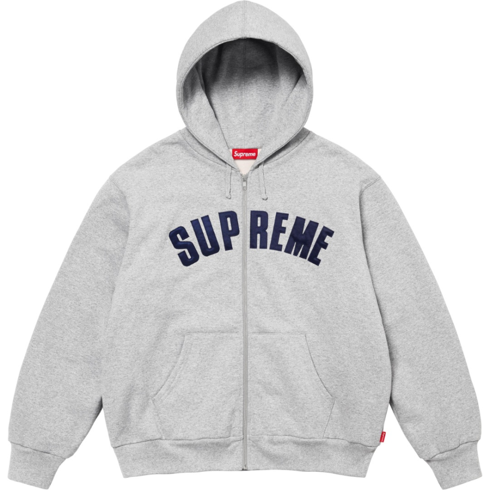 O1CN01k55RWR1msdJ0IWEy0_!!2217678875010-0-cib Supreme Zip Hoodie College Font Grey Navy