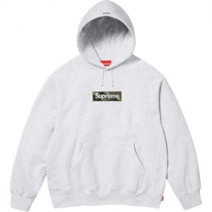 Supreme Hoodie Grey Camo Box Logo
