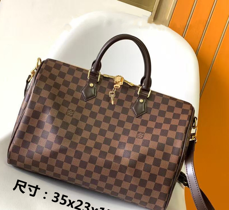 O1CN01sHhVcP1hn4VHWMzy6_!!2218376384321-0-cib LV Bag Mini Duffle Bag Brown Chess
