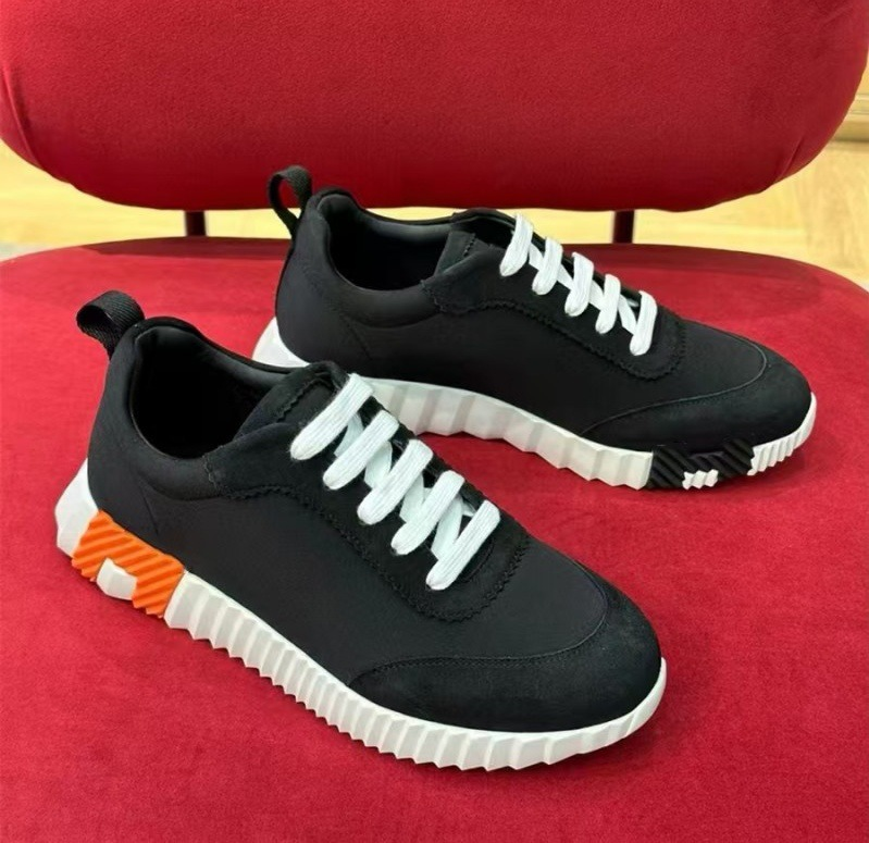 O1CN01uAQeWH2E1mt5tyHA7_!!2219797598685-0-cib Hermes Sneaker Black Orange White