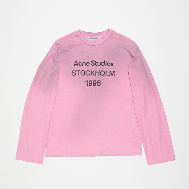 Acne Studios Longsleeve Pink Black Font