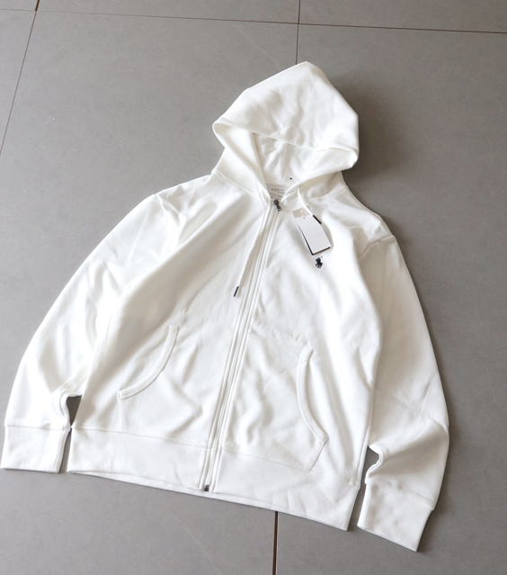 Screenshot 2026-02-25 145426 RL classic label zip hoodie White
