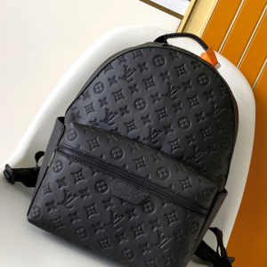 LV Backpack Bag Embossed Black