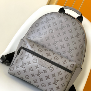 LV Backpack Bag Embossed Grey