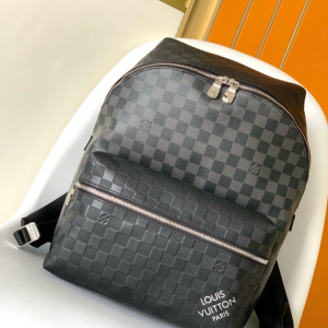 LV Backpack Bag Chess Black
