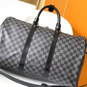 LV Travel Duffle Bag Grey Chess