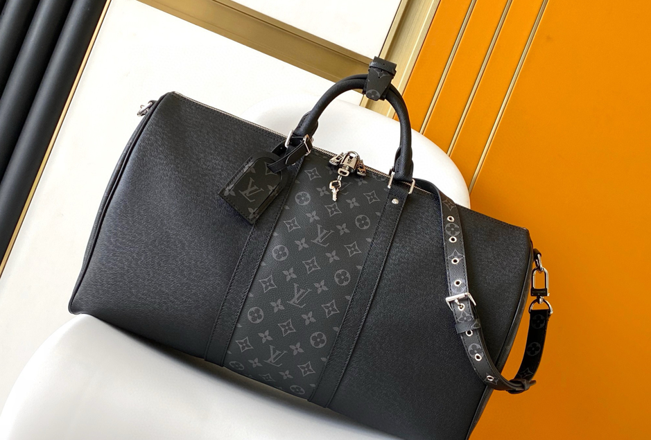 LV Travel Duffle Bag Middle Monogram Black