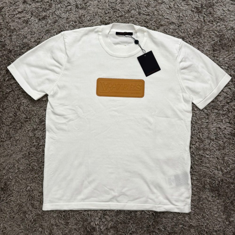 Untitled Project LV Graphic T-Shirt Brown Embossed White