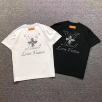 Lv T-Shirt Special Font Grey White or Black
