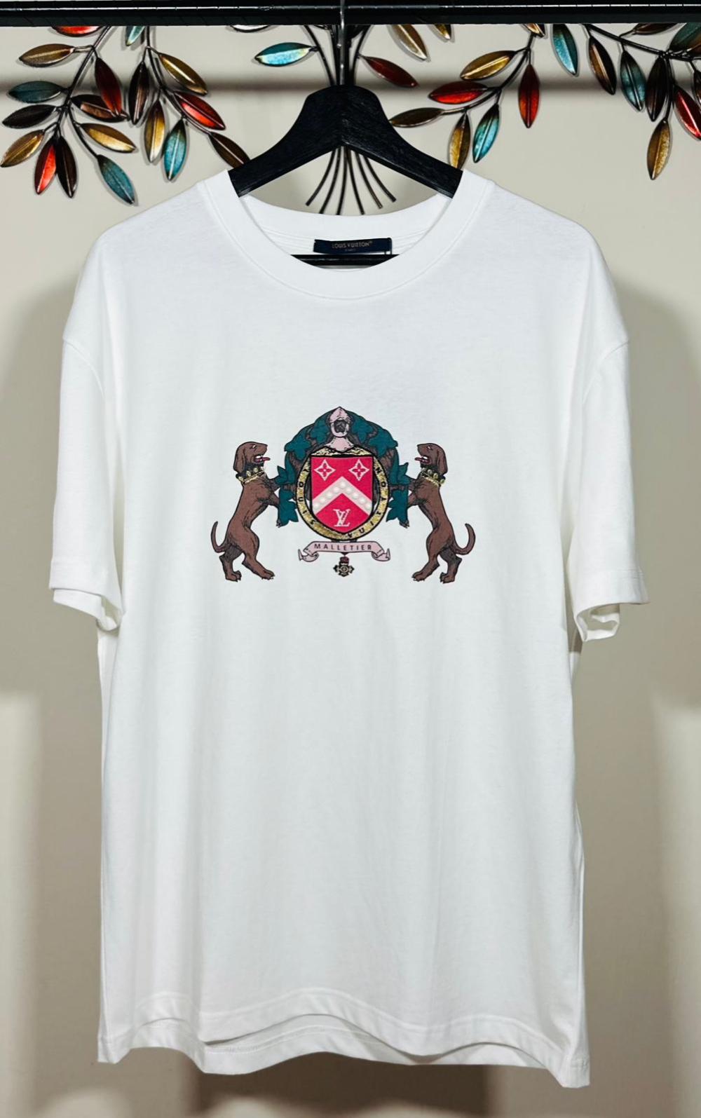 LV Graphic T-Shirt Dog Flag White