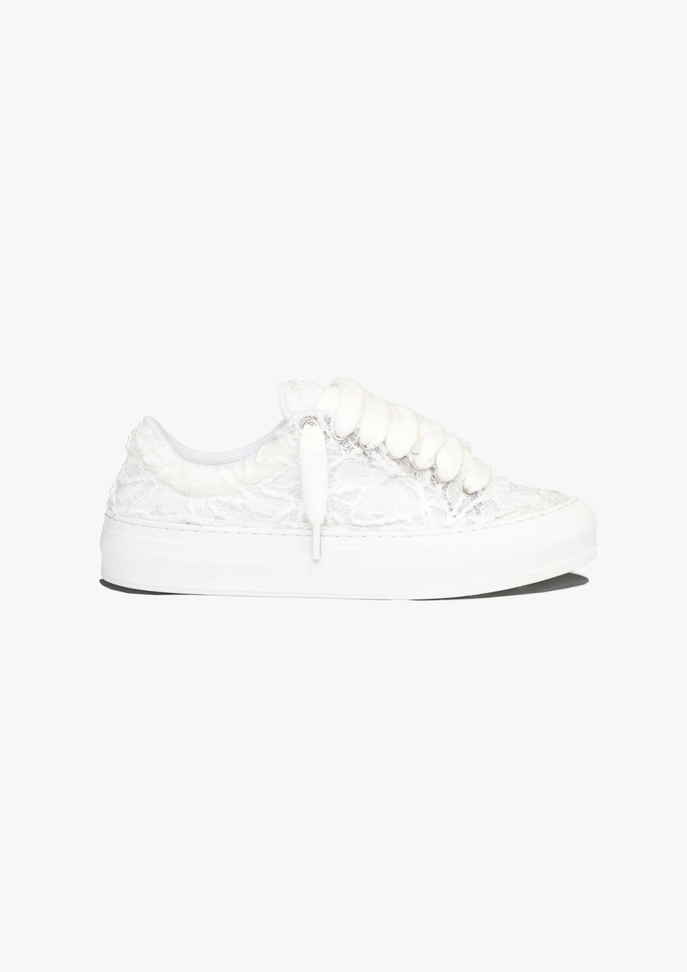 Numeris Sneaker Low All White Thick Laces