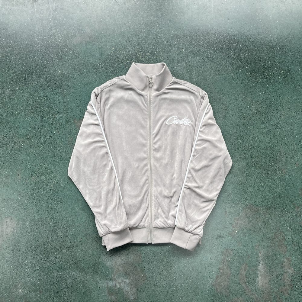 Corteiz Velvet Tracksuit Grey