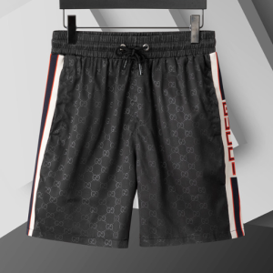 Gucci Shorts Black Red Monogram Swim