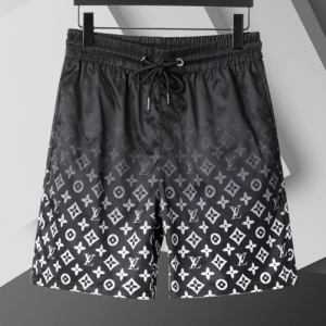 LV Logo Monogram Black Fade Shorts Swim