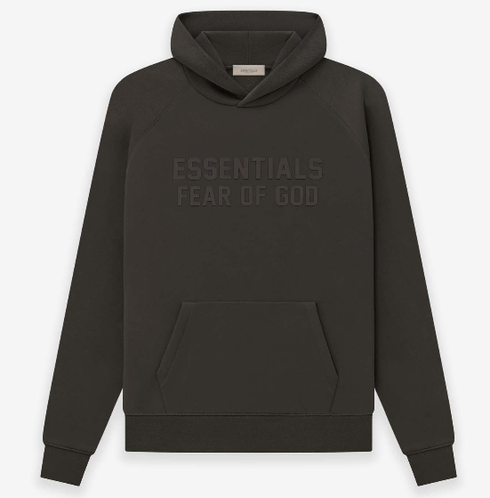 Essentials Fear of God Hoodie Embossed Dark