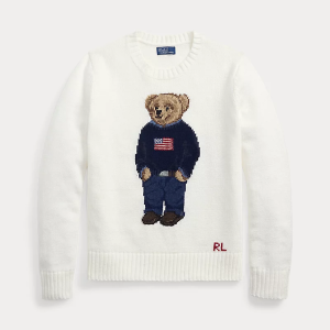 RL Sweater Bear White/Cream US