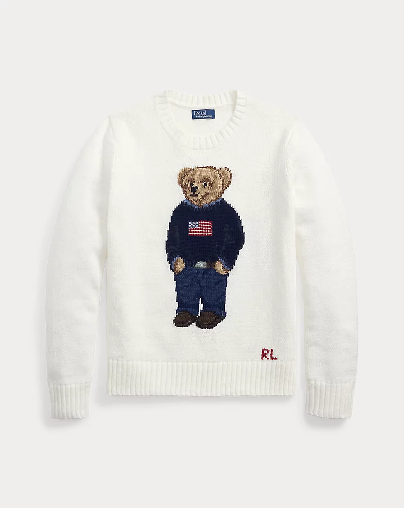 RL Sweater Bear White/Cream US
